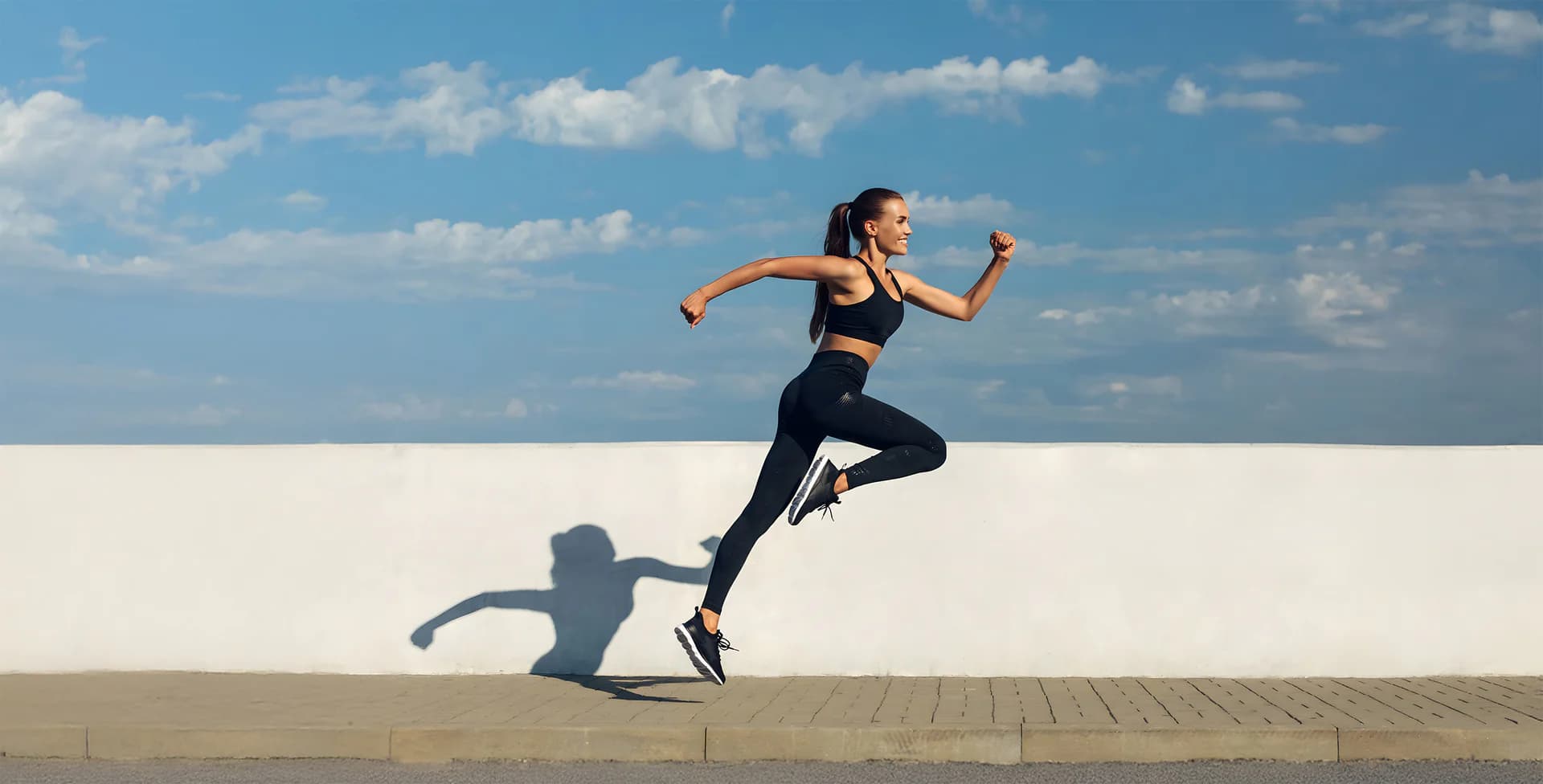 Runner in wellness landscape